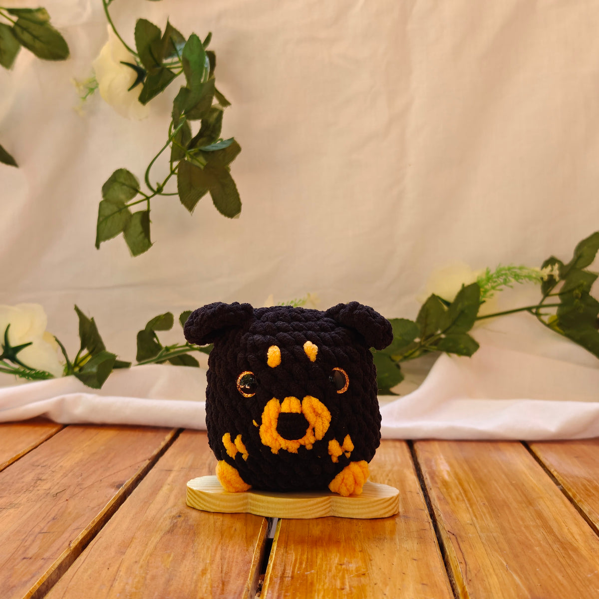 Small Rottweiler Puppy Crochet Plush